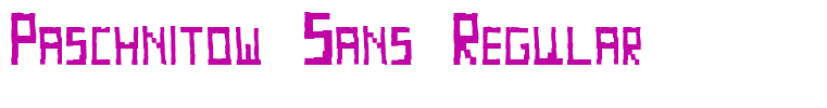 Paschnitow Sans Regular